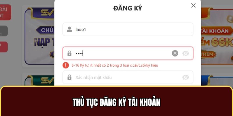 Thủ tục đăng ký tài khoản